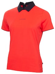 Calvin Klein Golf Red Brooke Short Sleeve Polo - Image 5 of 9