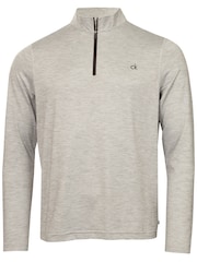 Ασημί - Κοντομάνικο μπλουζάκι με φερμουάρ Calvin Klein Golf Cruise 1/4 - Εικόνα 1 από 5