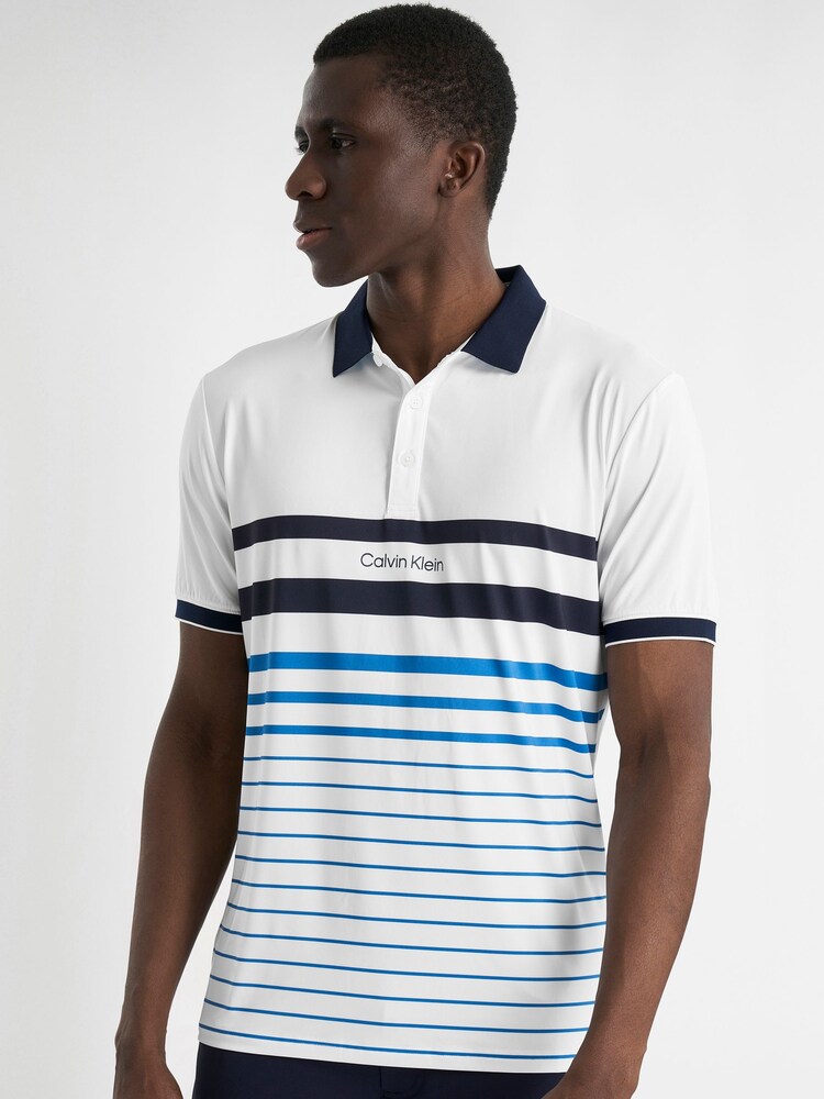 Calvin Klein Golf White Newberry Polo - Image 2 of 8 Calvin Klein Golf White Newberry Polo - Image 2 of 8