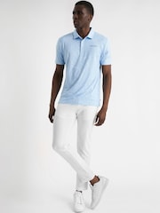 Calvin Klein Golf Blue Marble Print Polo Shirt - Image 4 of 9