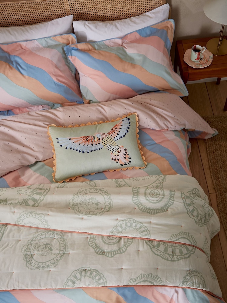 Yvonne Ellen Sage Parrot Cushion - Image 2 of 6