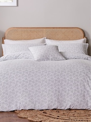 Murmur Cloud Grey Mae 100% Cotton Duvet Set - Image 1 of 5