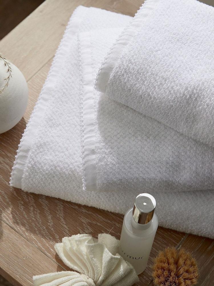 Murmur White Lune Sculpted Towel - Image 1 of 2