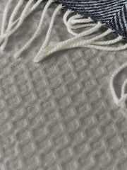 Murmur Cloud Grey Lida Waffle 100% Cotton Duvet Set - Image 3 of 5