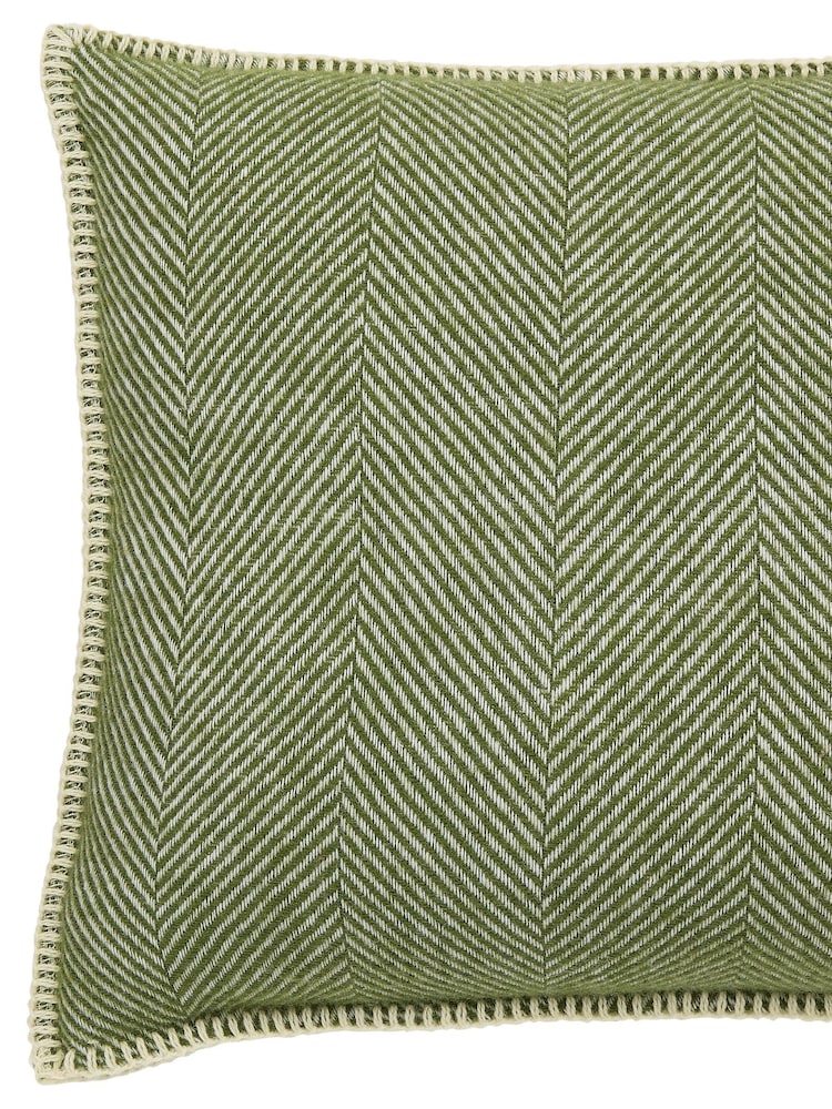 Murmur Dark Sage Ennis 100% Wool Cushion - Image 3 of 3
