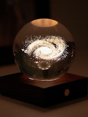 Gingko Walnut Amber Crystal Light with 3D Laser Galaxy - Image 3 of 5