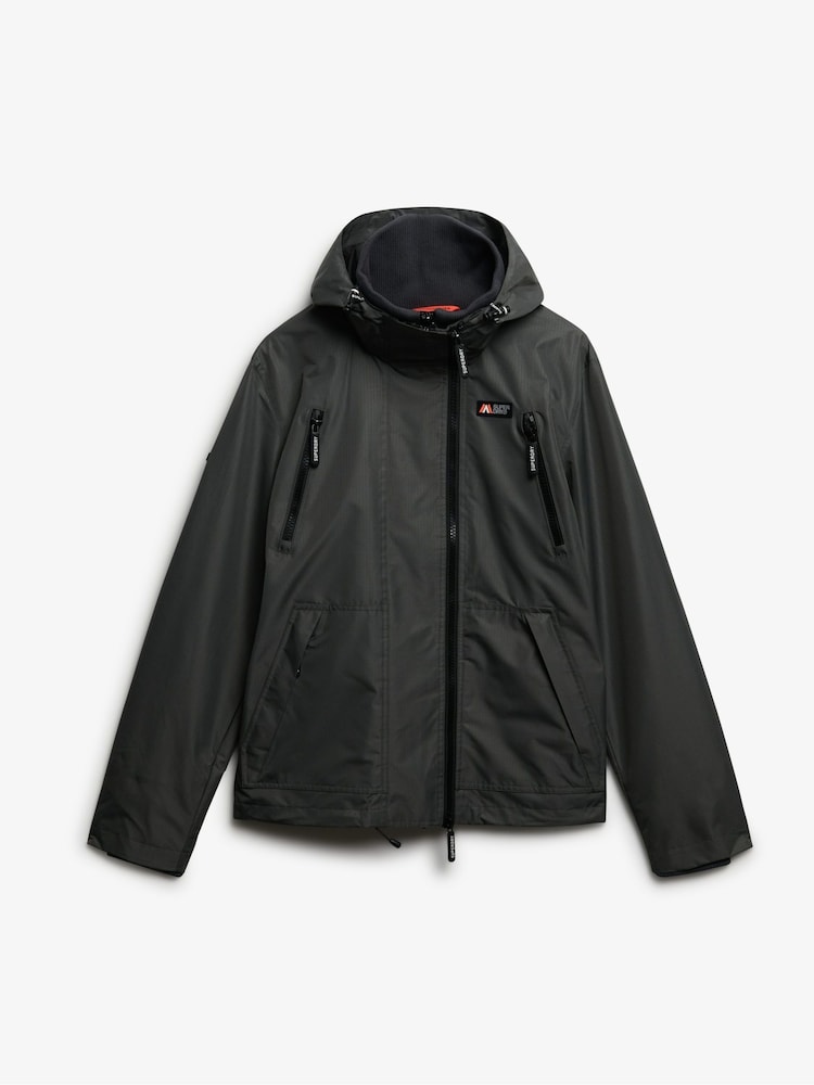 Superdry Grey Hooded Mountain Windbreaker Jacket - Image 7 of 7 Superdry Grey Hooded Mountain Windbreaker Jacket - Image 7 of 7