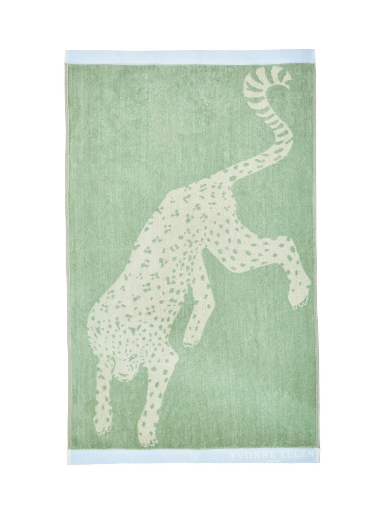 Yvonne Ellen Fresh Sage Leopard Print Towel - Image 3 of 3 Yvonne Ellen Fresh Sage Leopard Print Towel - Image 3 of 3