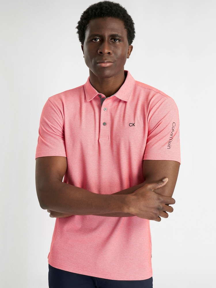 Calvin Klein Golf Orange Uni Polo Shirt - Image 1 of 9 Calvin Klein Golf Orange Uni Polo Shirt - Image 1 of 9