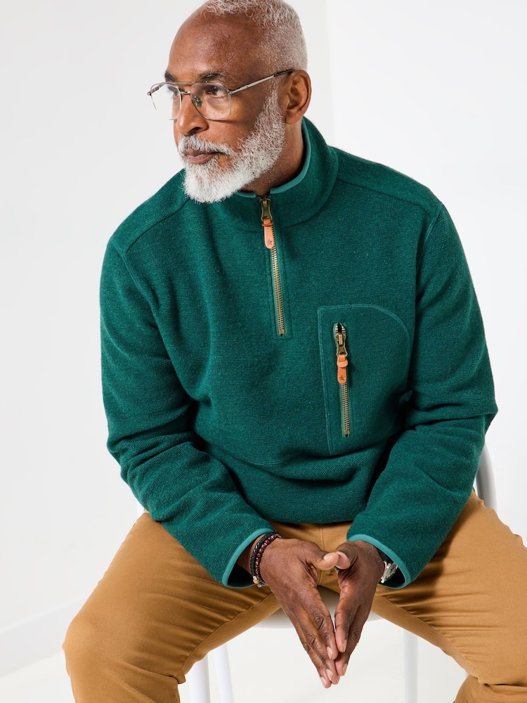 Joe Browns Green Zip Funnel Top - Image 1 of 5 Joe Browns Green Zip Funnel Top - Image 1 of 5