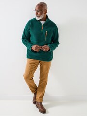 Joe Browns Green Zip Funnel Top - Image 3 of 5