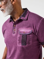 Joe Browns Purple Retro Wash Polo Shirt - Image 4 of 7