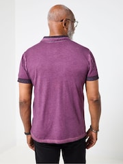 Joe Browns Purple Retro Wash Polo Shirt - Image 5 of 7