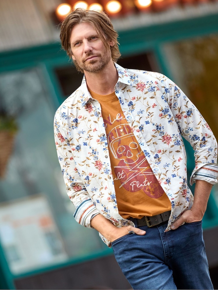 Joe Browns White Classic Collar Floral Shirt - Image 1 of 7