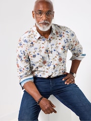 Joe Browns White Classic Collar Floral Shirt - Image 2 of 7