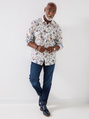 Joe Browns White Classic Collar Floral Shirt - Image 4 of 7