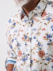 Joe Browns White Classic Collar Floral Shirt - Image 5 of 7