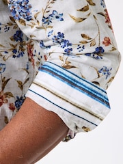 Joe Browns White Classic Collar Floral Shirt - Image 6 of 7