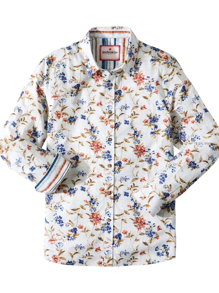 Joe Browns White Classic Collar Floral Shirt - Image 7 of 7