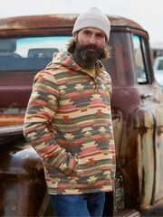 Joe Browns Cream Woven Aztec Hoodie - Image 1 of 7