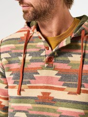 Joe Browns Cream Woven Aztec Hoodie - Image 4 of 7