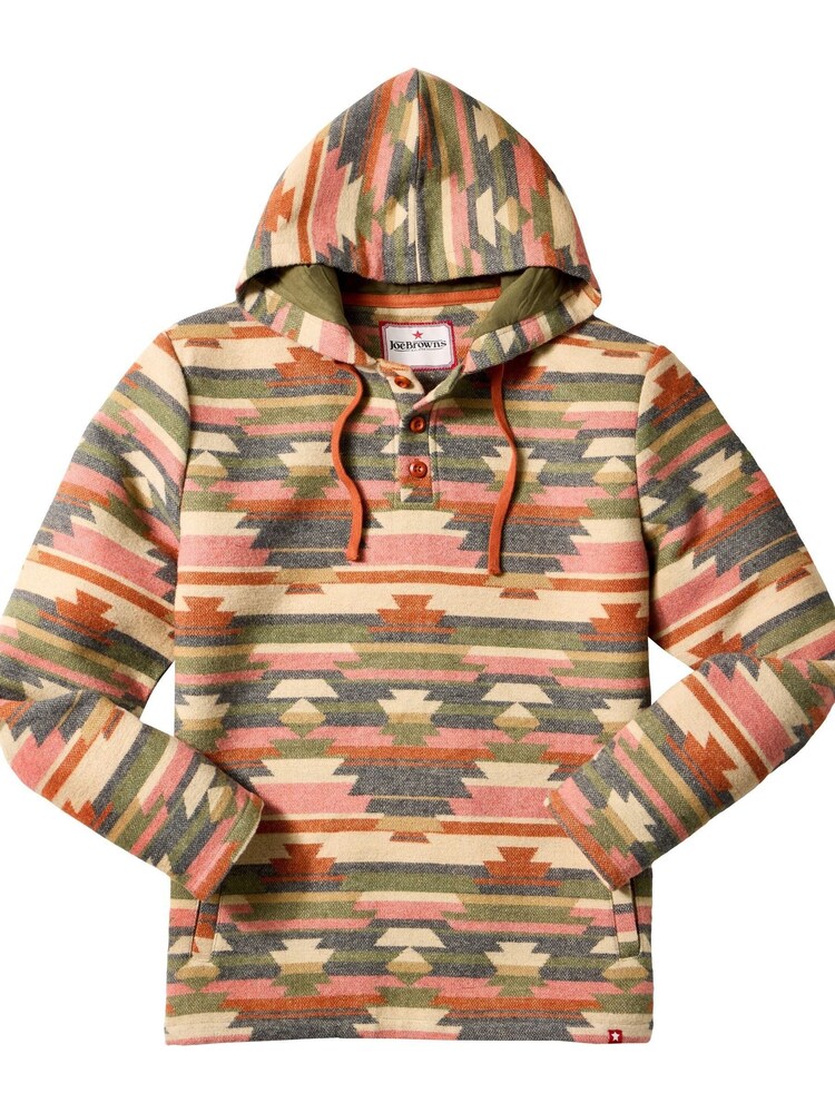 Joe Browns Cream Woven Aztec Hoodie - Image 7 of 7 Joe Browns Cream Woven Aztec Hoodie - Image 7 of 7