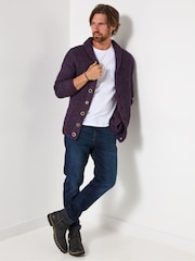 Joe Browns Purple Reel Shawl Cardigan - Image 4 of 5