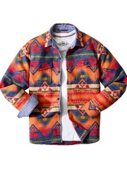 Joe Browns Orange Aztec Long Sleeve Shirt - Image 8 of 8