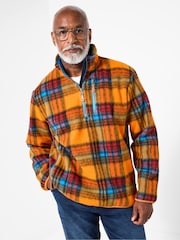 Joe Browns Orange Wool Check Funnel Top - Image 1 of 5