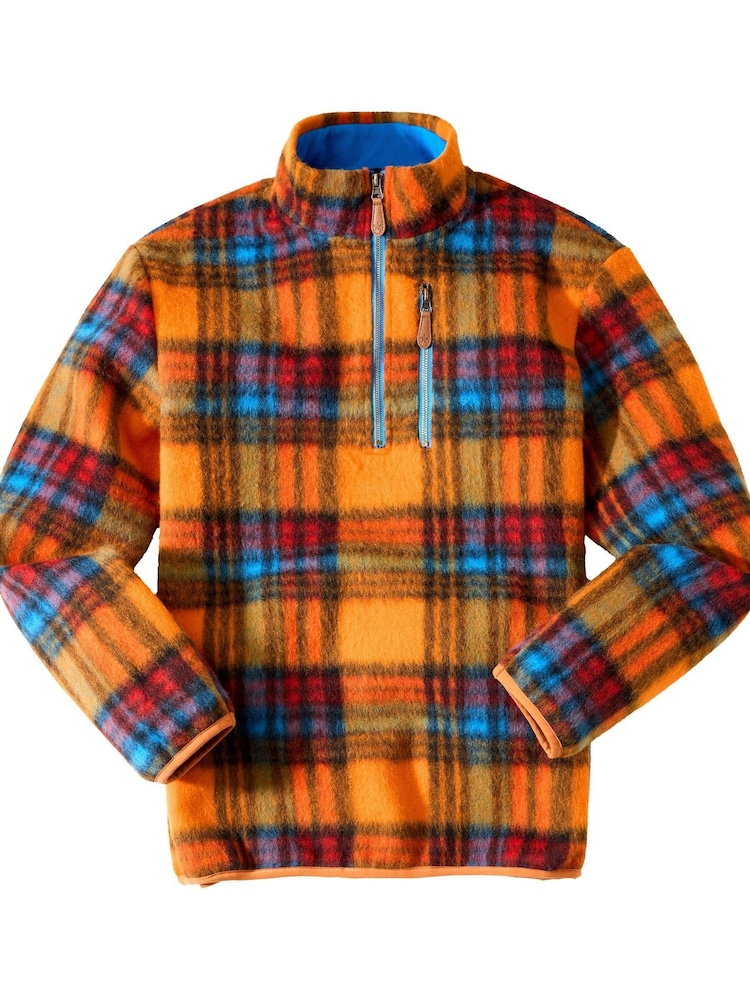 Joe Browns Orange Wool Check Funnel Top - Image 5 of 5