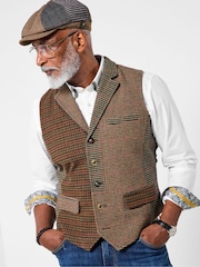 Joe Browns Brown Contrast Lined Waistcoat - Image 2 of 7