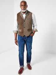 Joe Browns Brown Contrast Lined Waistcoat - Image 5 of 7
