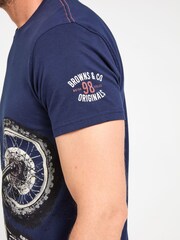 Joe Browns Blue Bike Adventure Inspired Mens Graphic T-Shirt - Image 3 of 6