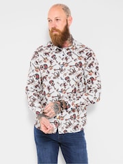 Joe Browns White Big Cat And Guitar Shirt - Image 5 of 6