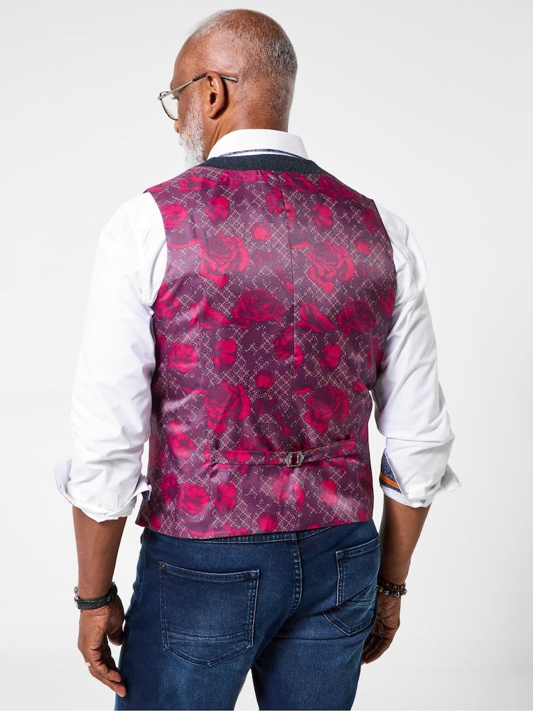 Joe Browns Blue Handsome Herringbone Waistcoat - Image 2 of 7 Joe Browns Blue Handsome Herringbone Waistcoat - Image 2 of 7