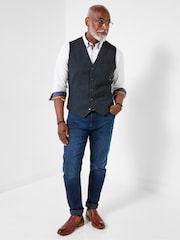 Joe Browns Blue Handsome Herringbone Waistcoat - Image 3 of 7