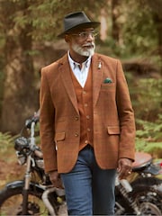 Joe Browns Brown Smart  Check Blazer - Image 1 of 8