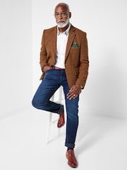 Joe Browns Brown Smart  Check Blazer - Image 6 of 8