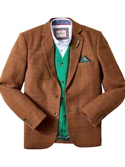 Joe Browns Brown Smart  Check Blazer - Image 8 of 8