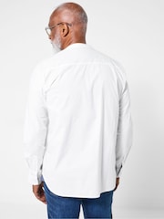 Joe Browns White Contrast Trim Grandad Collar Shirt - Image 4 of 7