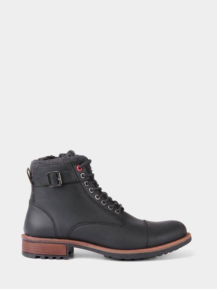 Joe Browns Black Lone Road Leather Boots - Image 1 of 5 Joe Browns Black Lone Road Leather Boots - Image 1 of 5