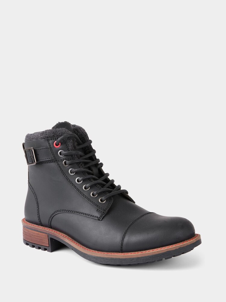 Joe Browns Black Lone Road Leather Boots - Image 2 of 5