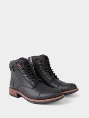 Joe Browns Black Lone Road Leather Boots - Image 3 of 5