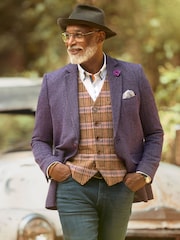 Joe Browns Brown Check Front Waistcoat - Image 2 of 7