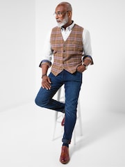 Joe Browns Brown Check Front Waistcoat - Image 3 of 7