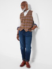 Joe Browns Brown Check Front Waistcoat - Image 6 of 7