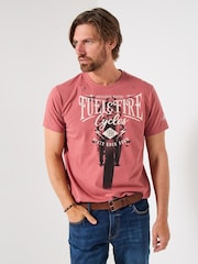 Joe Browns Biker Front Print Crew Neck T-Shirt - Imagen 2 de 8