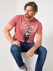 Joe Browns Biker Front Print Crew Neck T-Shirt - Imagen 3 de 8