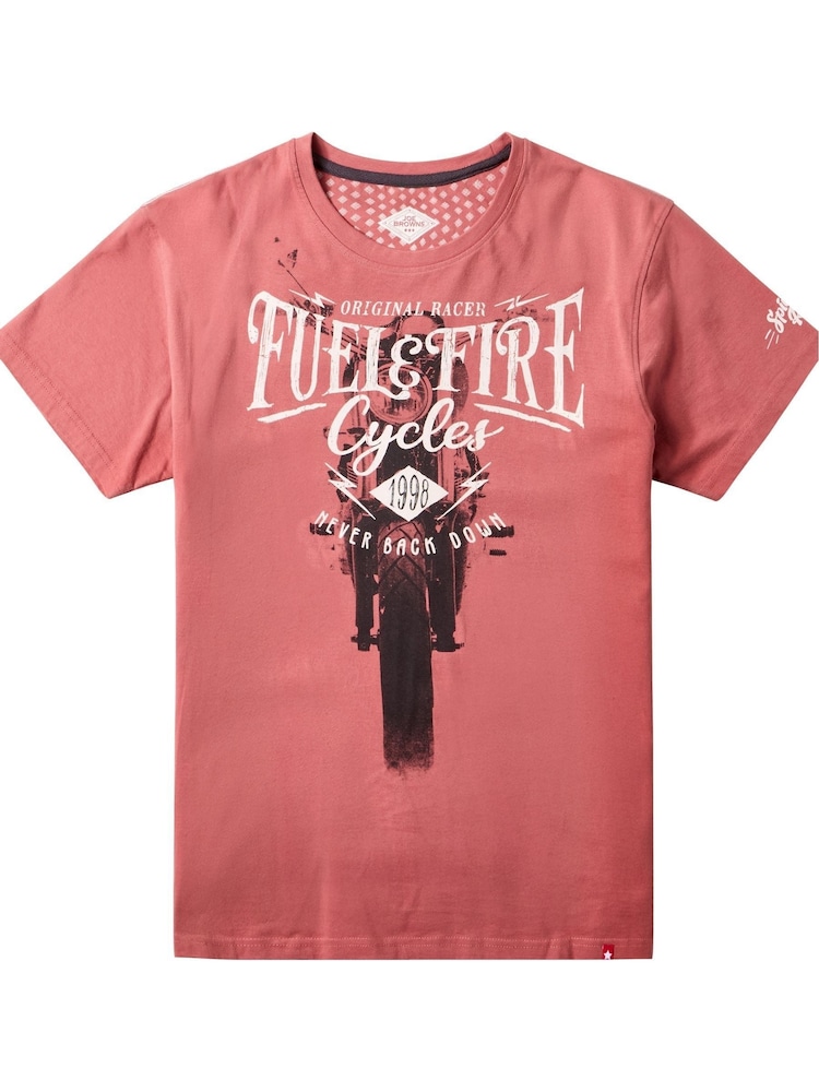 Joe Browns Biker Front Print Crew Neck T-Shirt - Imagen 8 de 8