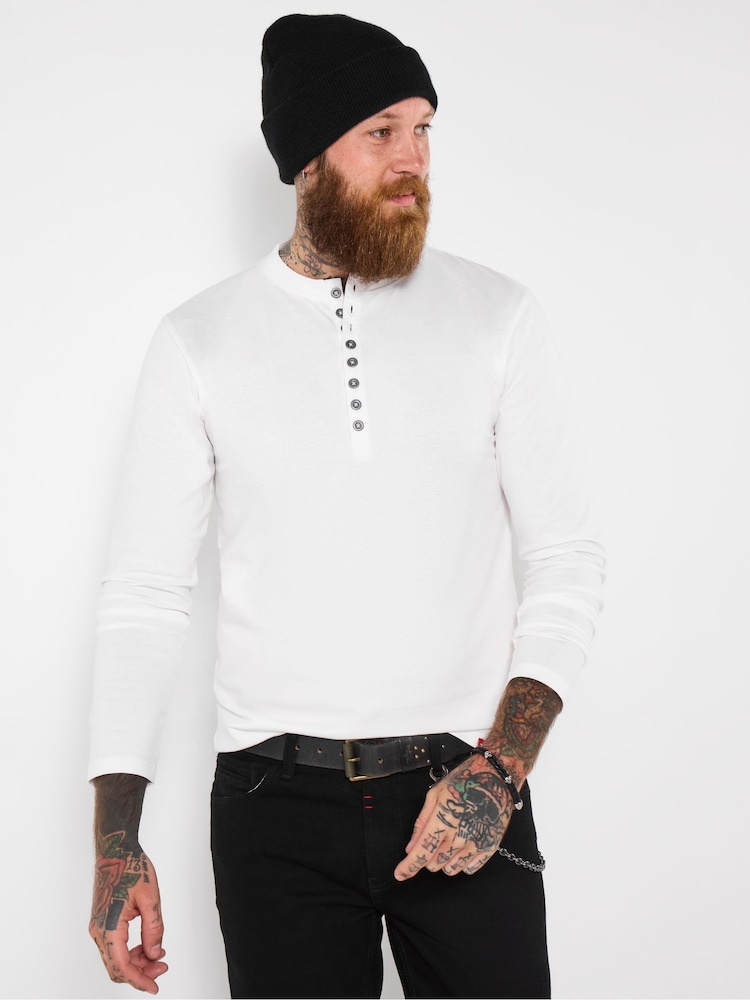 Joe Browns Cream Henley Crew Top - Image 1 of 5